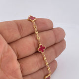Pulso Trebol Gc 4gr / 18cm / Oro 18K &