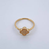 Anillo Trebol 1.95gr / T6 1/2 / Oro 18K &