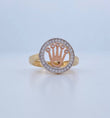 Anillo Corona Rx 3.05gr / T7 / Tres Oros 18K &