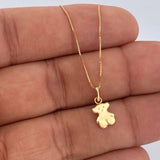 Set Cadena y Dije Veneciana + Oso 1.4gr / Oro Amarillo 18K (Oferta) $