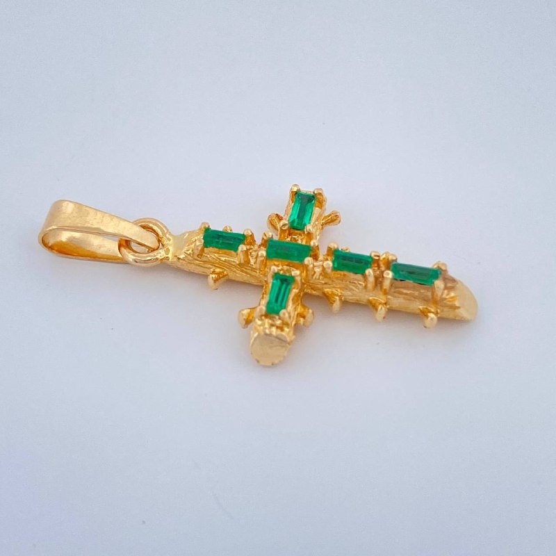 Dije Cruz Barroco 2.3gr / 3cm / Oro Amarillo 18K &