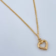 Set Cadena y Dije Mini Cubana + Silueta Corazon 1.5gr / Oro Amarillo 18K (Oferta) $