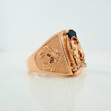Anillo Herradura Caballos 9.05 g / T11 Oro Rosa 18K