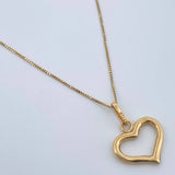 Set Cadena y Dije Veneciana + Silueta Corazon 1.4gr / Oro Amarillo 18K (Oferta) $