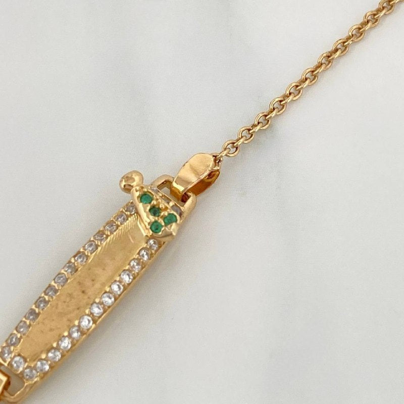 Pulso Bebé Placa Aro Seguido 3 g / 13.8 cm / 1.55 mm Oro Amarillo 18K