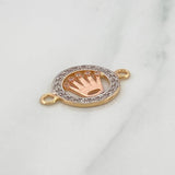 Herraje Corona 1.7 g / 2.2 cm Tres Oros 18K