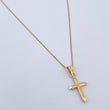 Set Cadena y Dije Veneciana+Cruz 1.35gr / 39.6cm / 0.46mm Oro Amarillo 18K (Oferta) $