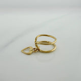 Piercing Simulador Corazon 0.85 g / 1.8 cm Oro Amarillo 18K