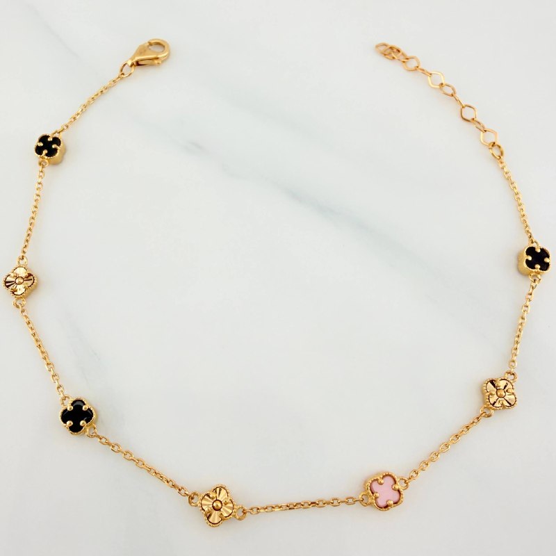 Pulso Trebol Aro Seguido 3.15 g / 20.9 cm / 4.1 mm Oro Amarillo 18K