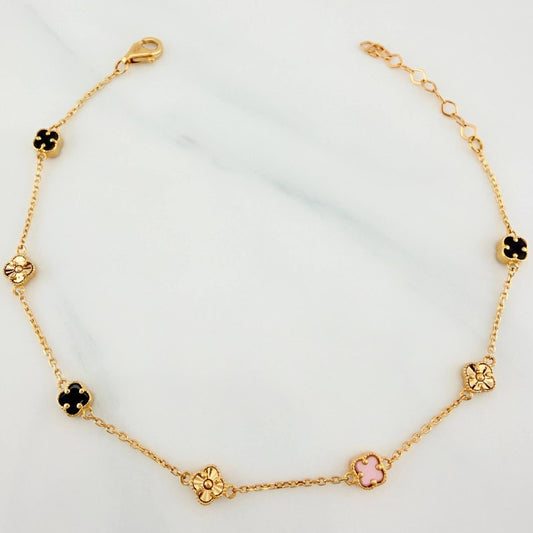 Pulso Trebol Aro Seguido 3.15 g / 20.9 cm / 4.1 mm Oro Amarillo 18K