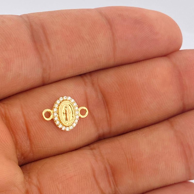 Herraje Virgen De Guadalupe 0.65gr / 1.4cm / Oro Amarillo 18K &