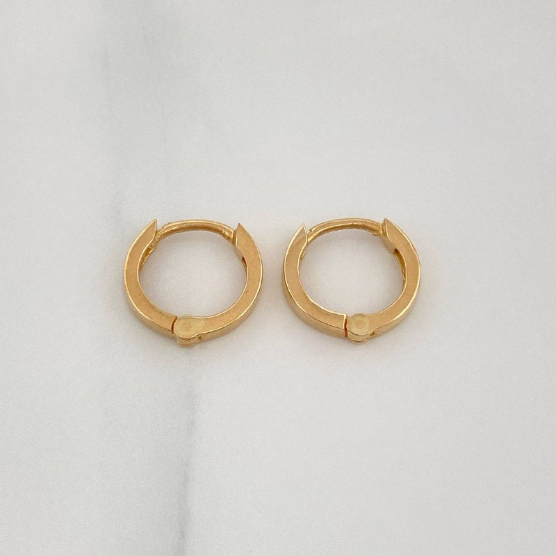 Candongas Aro Lisa 1.55 g / 1.3 cm Oro Amarillo 18K