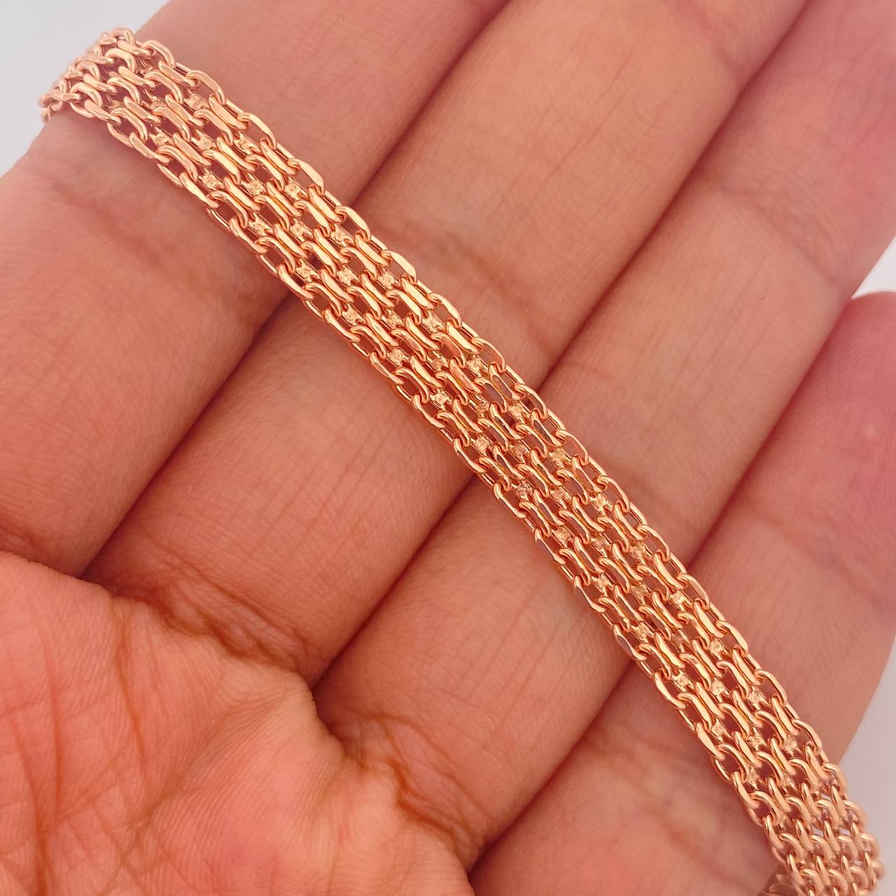 Pulso China 5.95gr / 19.2cm / Oro Rosa +1 18K $