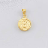 Dije Circulo Letra S 0.6g / 1.7cm Oro Amarillo 18K