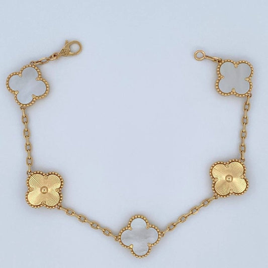 Pulso Trebol Cajon 9.45gr / 19.8cm / Oro Amarillo +4 18K &