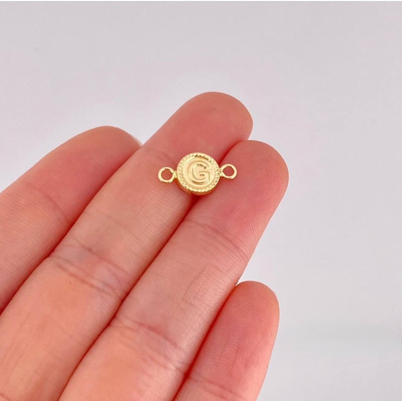 Herraje Circulo Letra G 0.4g / 1.5cm Oro Amarillo 18K