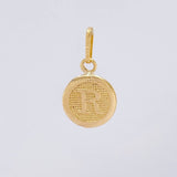 Dije Circulo Letra R 0.45g / 1.6cm Oro Amarillo 18K