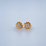 Topos Flor Diamante 0.7gr / Oro Amarillo 18K %