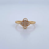 Anillo Trebol 1.95gr / T6 1/2 / Oro 18K &