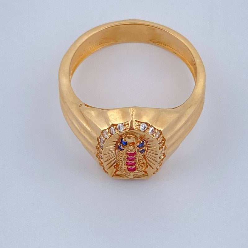 Anillo Virgen De Guadalupe 4.4gr / T6 3/4 / Oro Amarillo 18K &