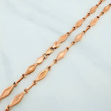 Cadena Rustica Eslabon 8.35 g / 51 cm / 4 mm Oro Rosa 18K