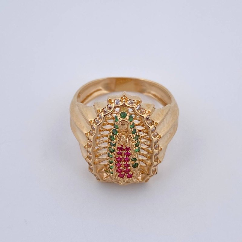 Anillo Virgen Guadalupe 6.5gr / T6 3/4 / Oro 18K $