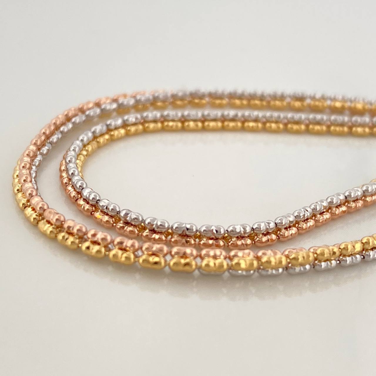 Cadena Ice 12 g / 50 cm / 2.3 mm Tres Oros 18K