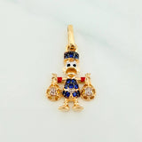 Dije Pato Bolsas Dinero 1.5 g / 2.2 cm Tres Oros 18K