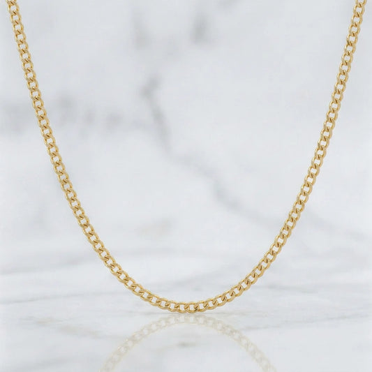 Cadena Cubana 4.1g / 50cm / 1.9mm Oro Amarillo 18K