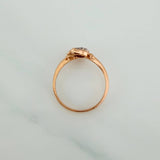 Anillo Rosas 2.7gr / T7 1/4 / 2.2cm / Dos Oros Blanco Rosa 18K