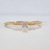 Anillo Solitario Churumbela 1 g / T7 1/4 Oro Amarillo 18K