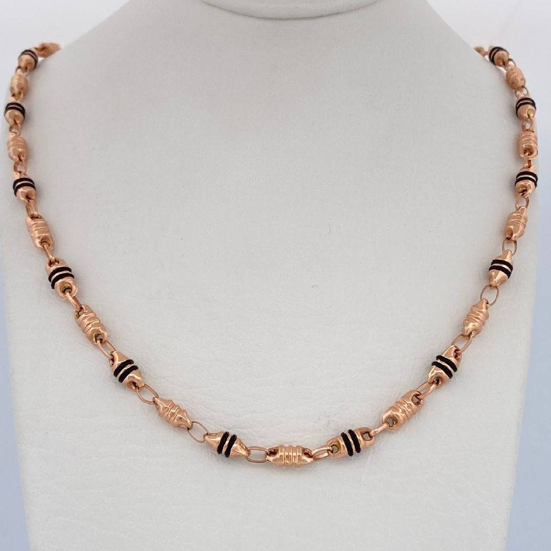 Cadena Rustica Barril 12.1gr / 62cm / Oro Rosa 18K &