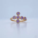 Anillo Cruz Tupida 2.3gr / T7 / Oro Amarillo 18K &