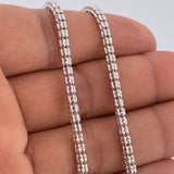 Cadena Ice 21gr / 66.2cm / Oro Blanco +4 14K Italy &