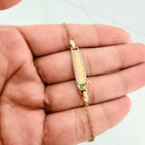 Pulso Bebé Placa Bebe Aro Seguido Corbata 2.75 g / 13.4 cm / 0.75 mm Oro Amarillo 18K