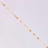Set Cadena Flor Espejo + Dije Ángel de la Guarda / 1.25g / 45cm Oro Amarillo 18K