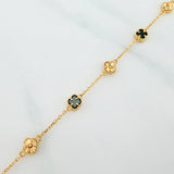 Pulso Trebol Aro Seguido 3.8 g / 22 cm / 4.8 mm Oro Amarillo 18K