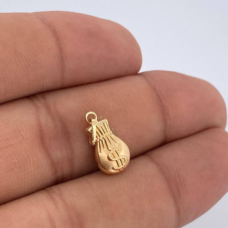 Dije Bolsa De Dinero 0.5gr / 2cm / Oro Amarillo 18K &