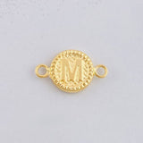 Herraje Circulo Letra M 0.6g / 1.7cm Oro Amarillo 18K