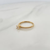 Anillo Solitario Churumbela 1.5gr / T6 / 2.3cm / Oro Amarillo 18K $
