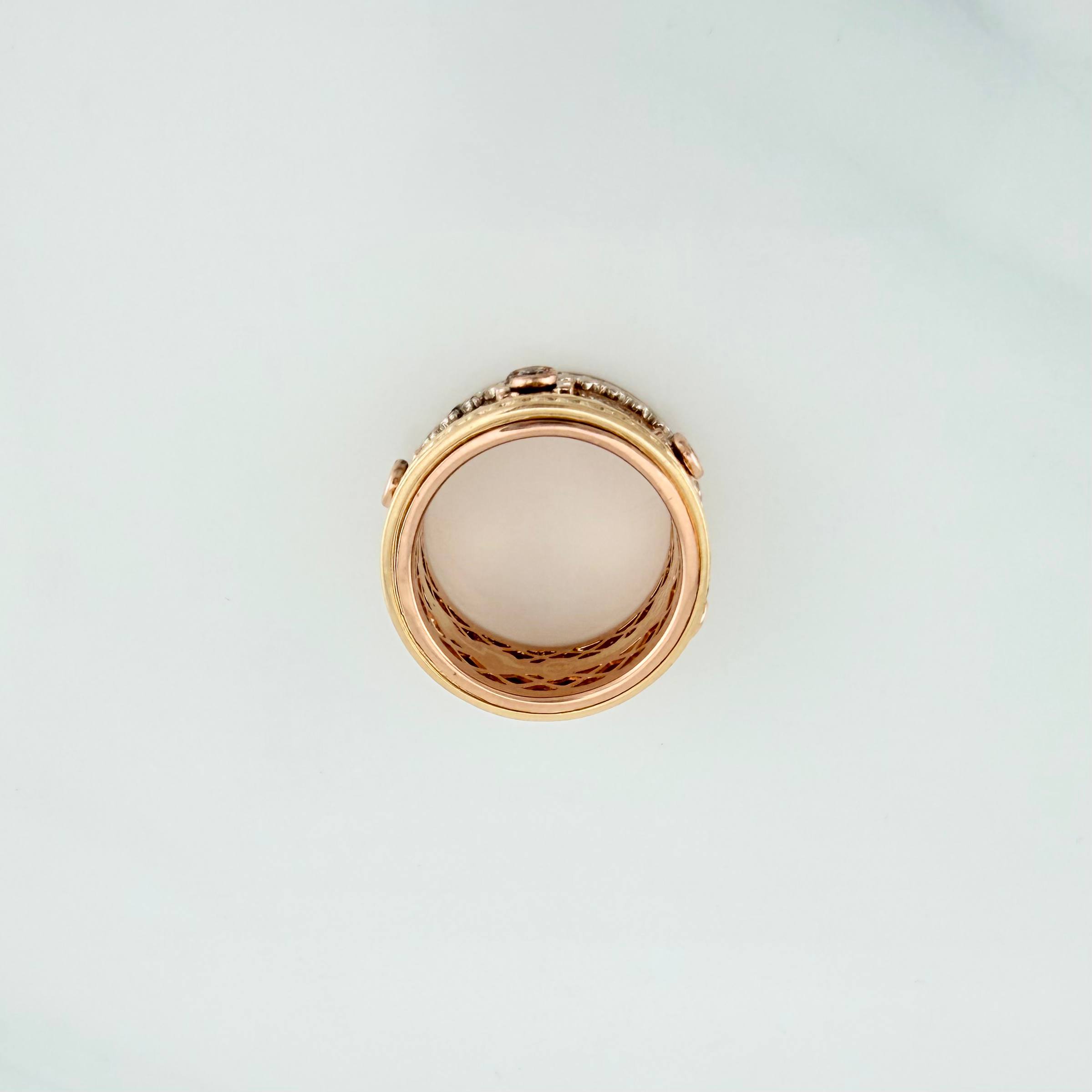 Anillo Mecanico Movil 13.25 g / T8 1/4 Tres Oros 18K