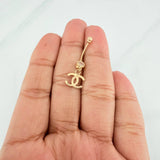 Piercing Ombligo Dije Cc 0.85 g / 3 cm Oro Amarillo 18K