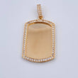 Dije Placa 10.45gr / 4.8cm / Oro 18K $