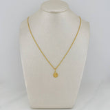 Set Cadena Lazo + Dije San Benito / 1,4 gr / 45.5 cm Oro Amarillo 18K
