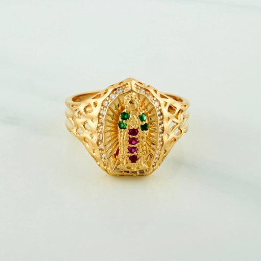 Anillo Virgen De Guadalupe 3.7 g / T6 3/4 Oro Amarillo 18K