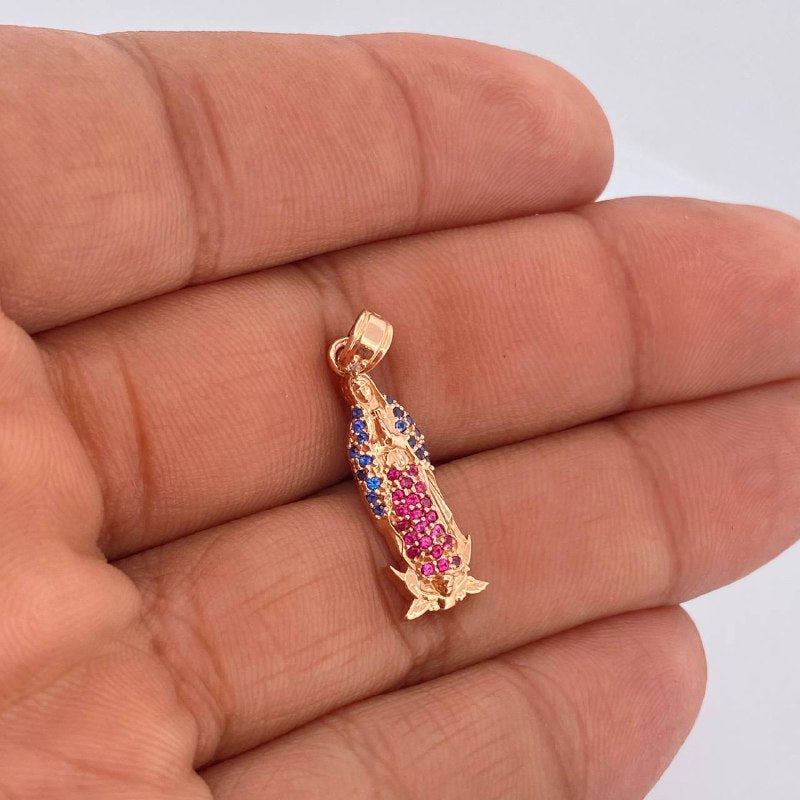 Dije Virgen Guadalupe 2.15gr / 2.8cm / Oro Rosa 18K $