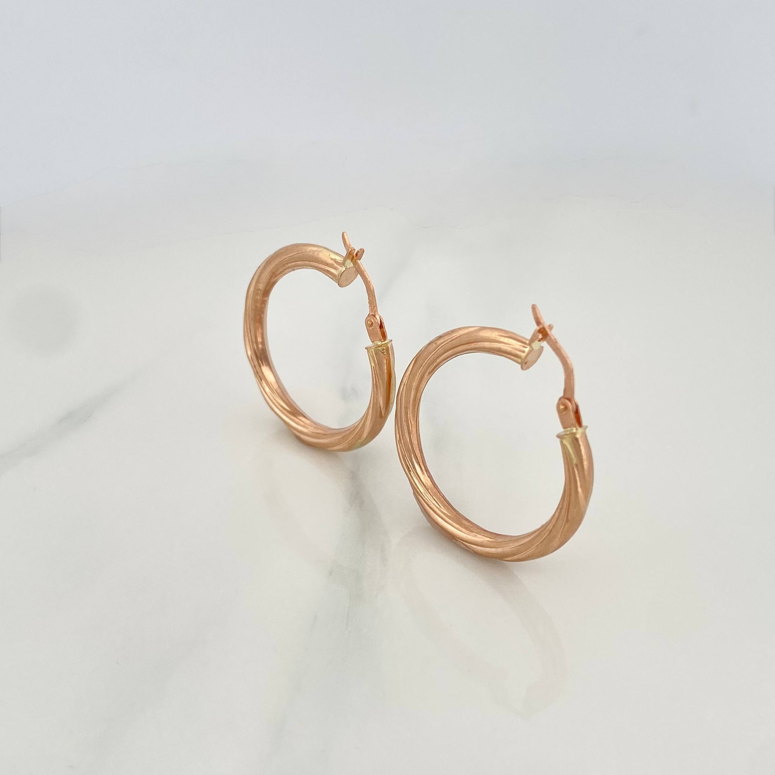 Candongas Mary 2.7 g / 2.9 cm Oro Rosa 18K