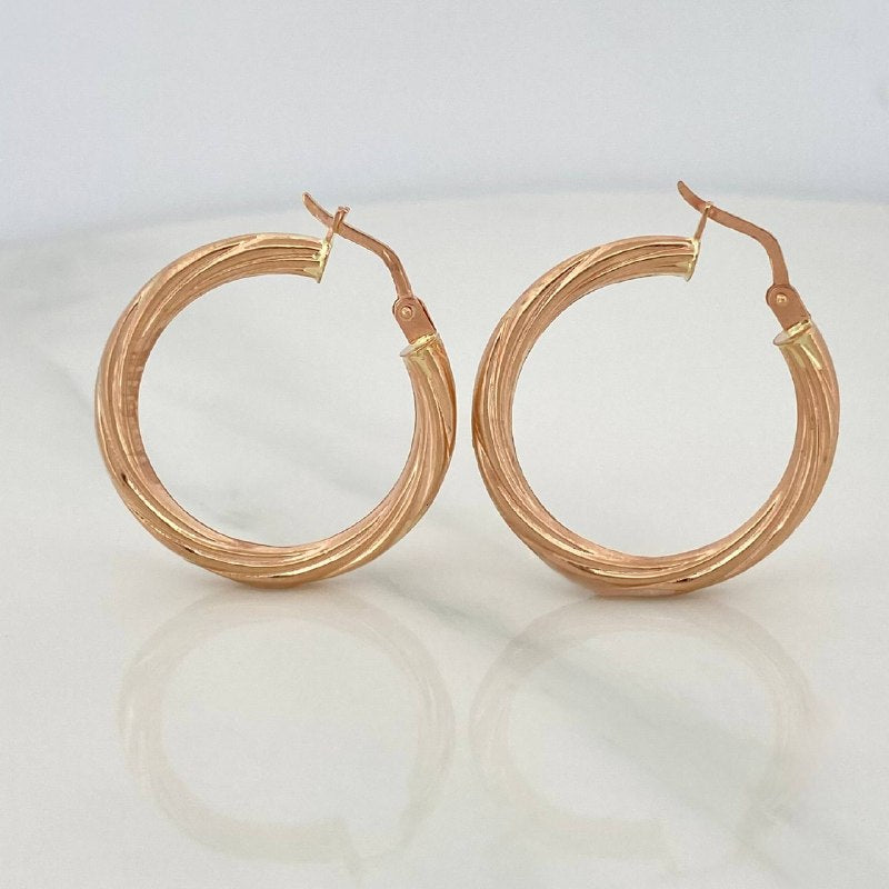 Candongas Mary 2.7 g / 2.9 cm Oro Rosa 18K