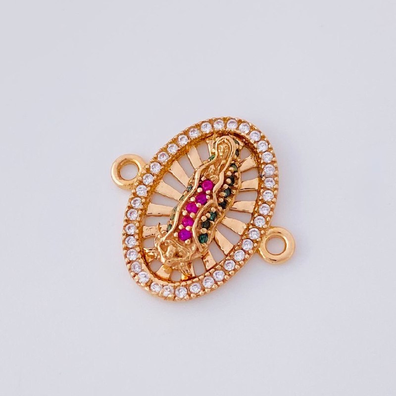 Herraje Virgen de Guadalupe 2g / 1.8cm Oro Rosa 18K
