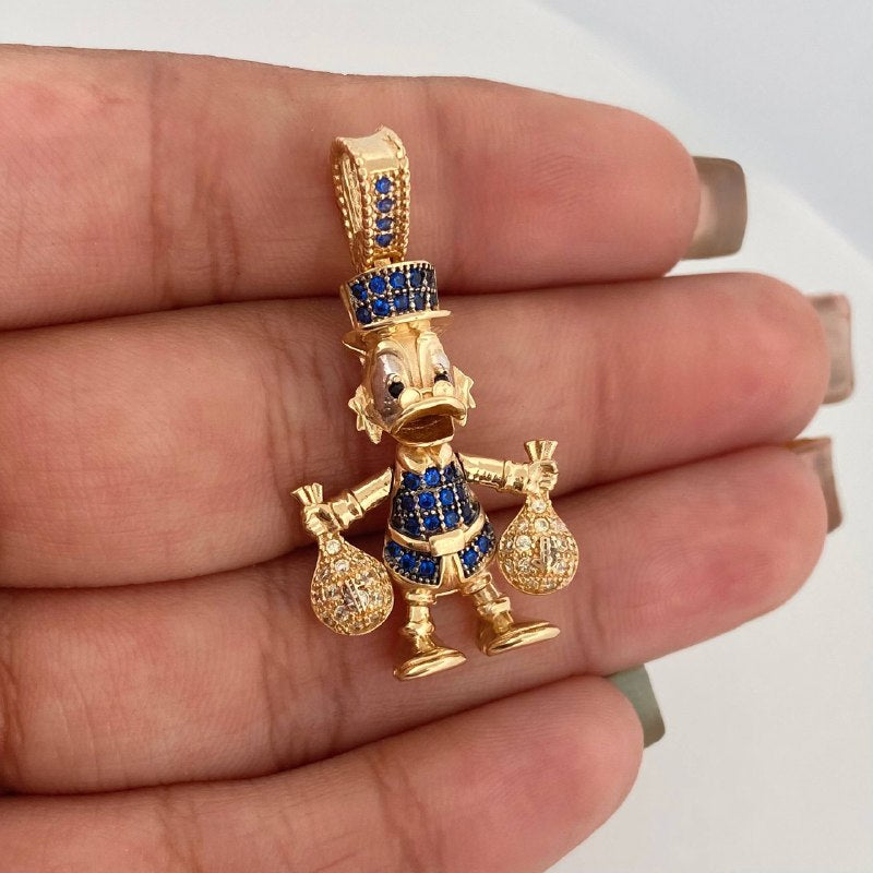 Dije Pato Bolsa Dinero 5.6 g / 3.5 cm Oro Amarillo 18K